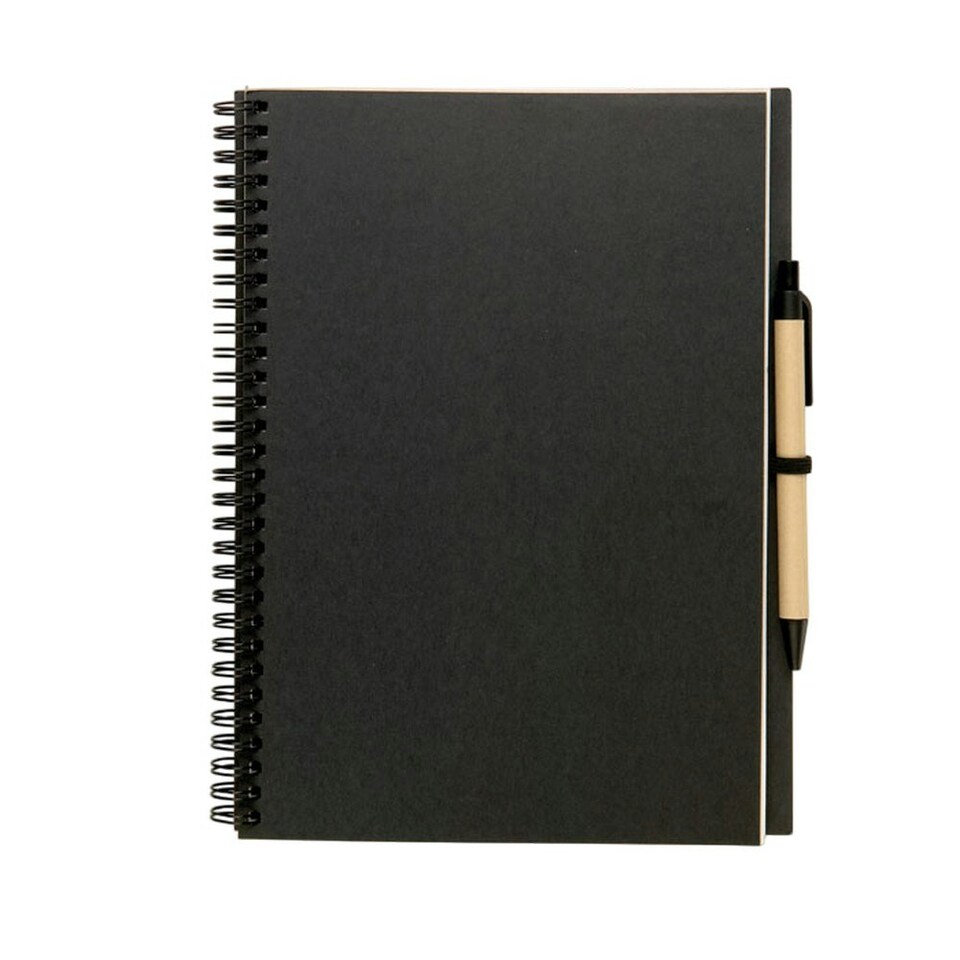 MidOcean Bloquero Recycled B6 Notebook with Pen - Black - One Size