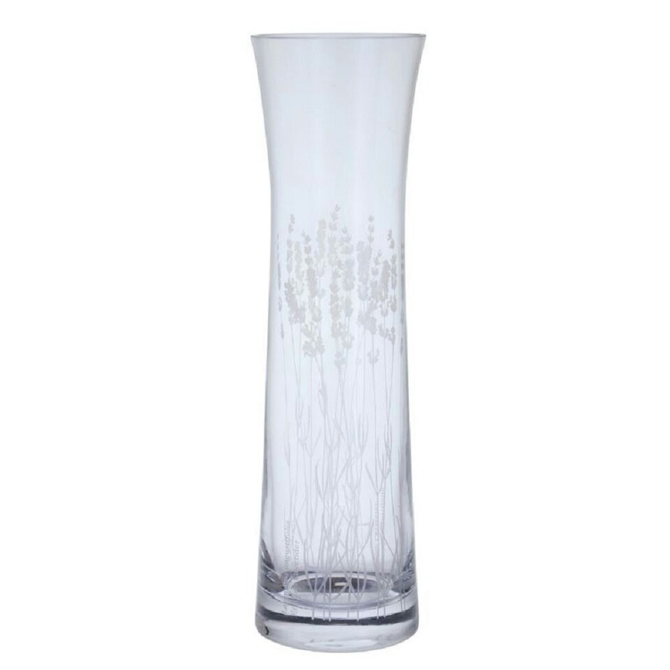 image 1 of Vase: 32cm Dartington Crystal Lavender Bloom Vase, Crystal Glass Clear