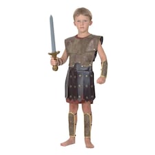 Bristol Novelty Boys Warrior Boy Costume - Brown - M Brown | M
