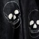 image 3 of Catherine Lansfield Skulls Cosy Fleece 130x170 cm Blanket Throw Grey
