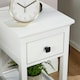 image 5 of 1 Drawer Bedside Table White Nightstand Mdf Bedroom Furniture Compact 55Cm High