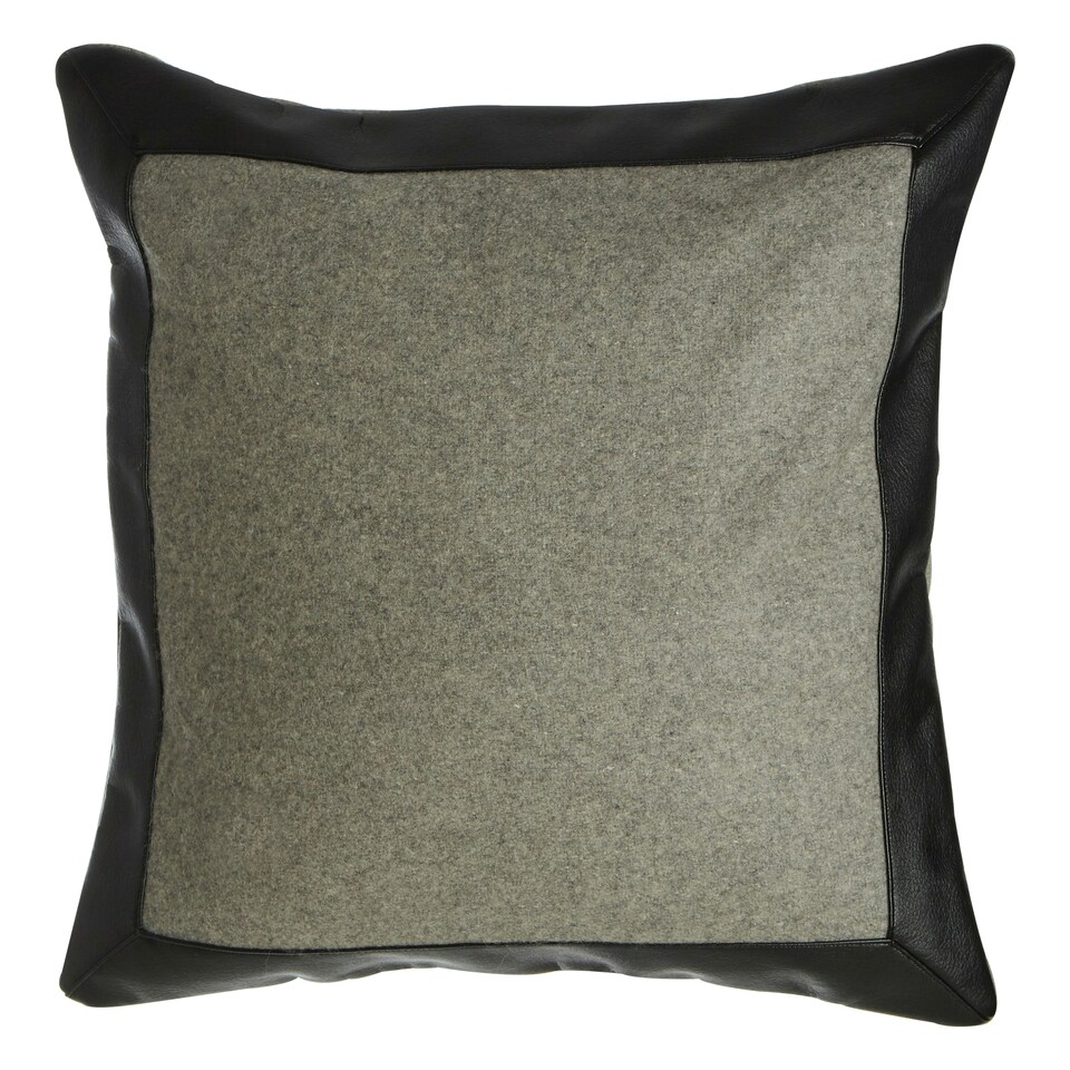 image 1 of Interiors by Premier Grey And Black Cushion Grey