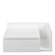 image 4 of Avignon Square Bedside Table with 1 Drawer & Small Shelf in White