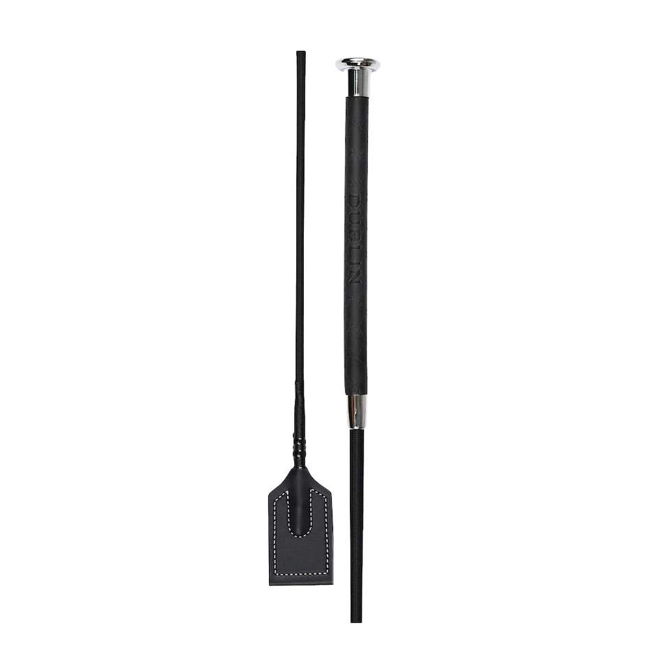 image 1 of Dublin Sch Leather Horse Dressage Whip | Black | Black | One Size | 1