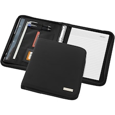Bullet Stanford A4 Zipper Portfolio Deluxe - Solid Black - 28 x 34 x 4 cm