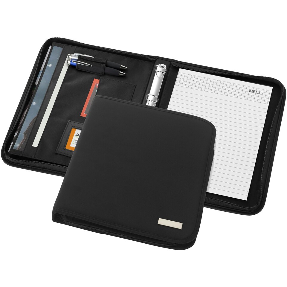 image 1 of Bullet Stanford A4 Zipper Portfolio Deluxe - Solid Black - 28 x 34 x 4 cm