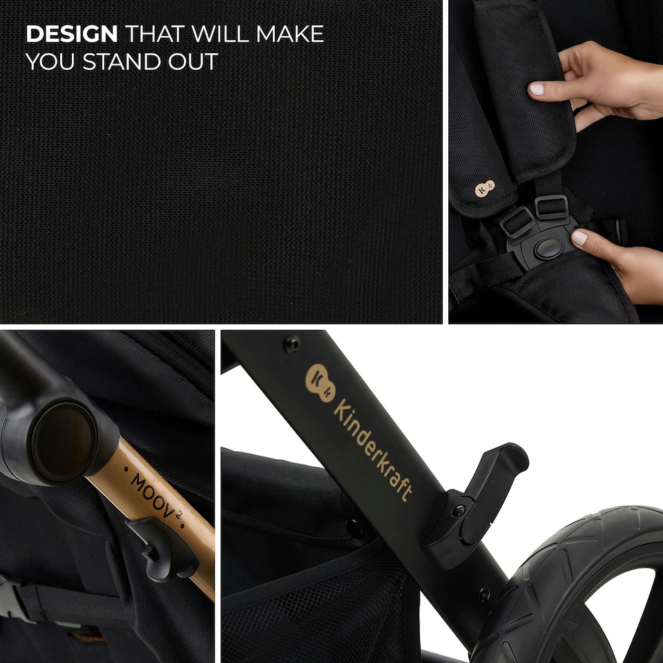 image 1 of Kinderkraft Travel System Moov 2 3In1 + Mink Pro Car Seat | Cream