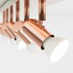 image 2 of ValueLights Polished Copper 6 Way Adjustable GU10 Ceiling Spotlight - Complete with 5w LED Bulbs 3000K Warm White