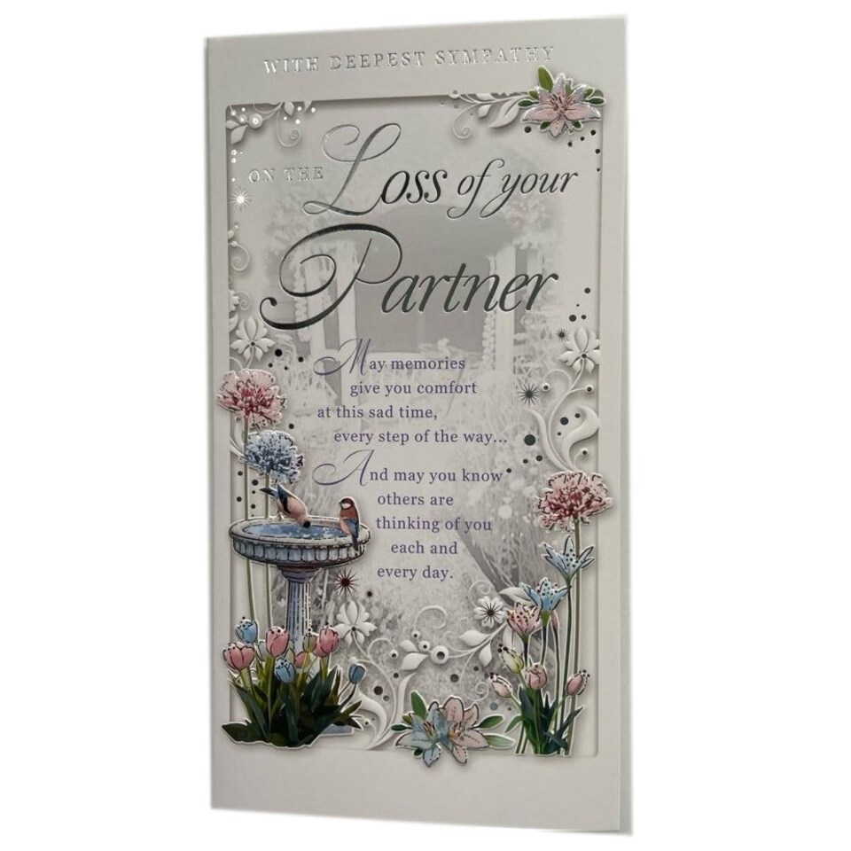 image 1 of Loss of Partner Sympathy Opacity Card