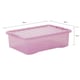 image 5 of Wham Crystal 5 x 32L Stackable Plastic Storage Boxes with Lids Pink