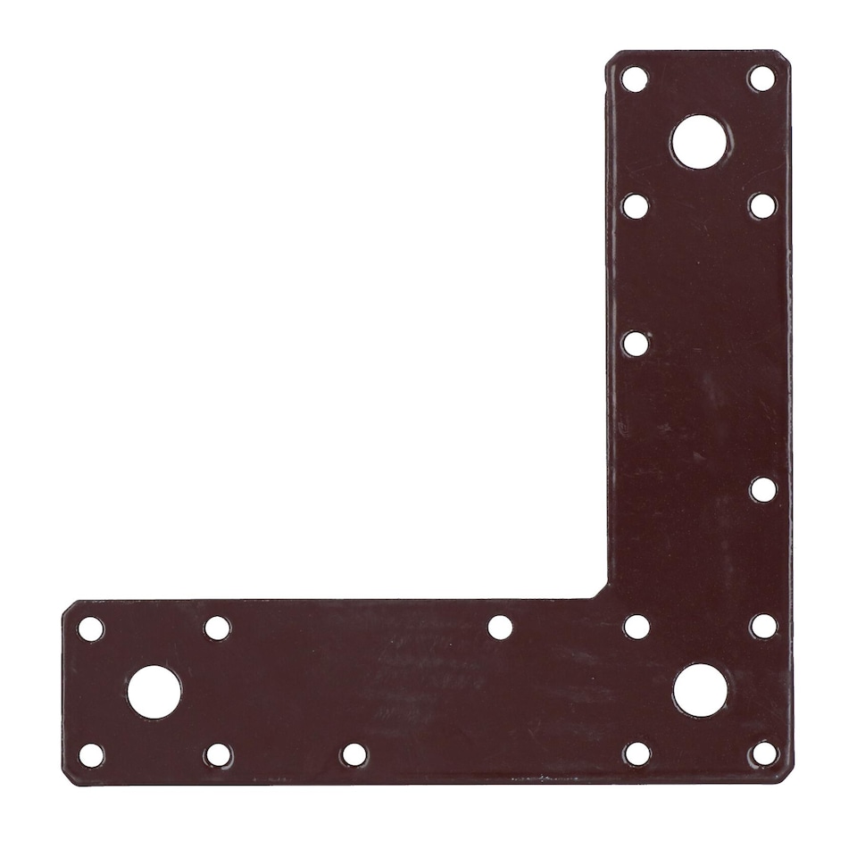image 1 of Angle Corner Bracket L-Shape Brace Fastener Plate 150 x 150 x 37mm Joist 5PK