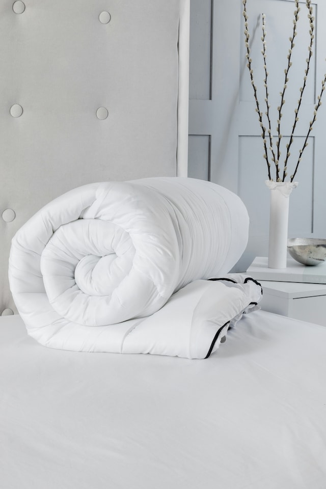 image 1 of 5cm Thick Microfibre Soft Touch 2 Inch Mattress Topper | White | King