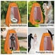 image 2 of Portable Pop Up Toilet Tent Instant Foldable Camping Privacy Shower Changing Tent - Orange