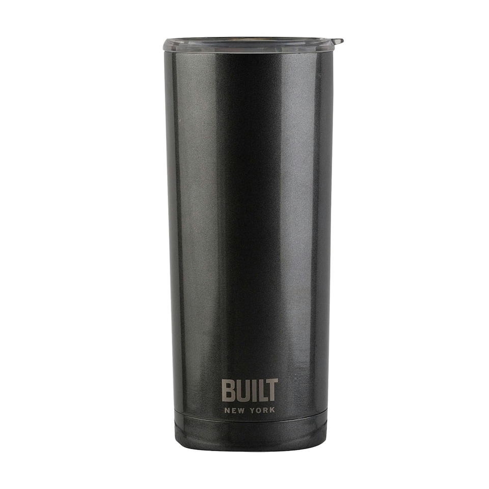 image 1 of BUILT Double Walled 740ml Water Bottle and 590ml Double Walled Travel Mug Set - Charcoal Grey | ONE SIZE