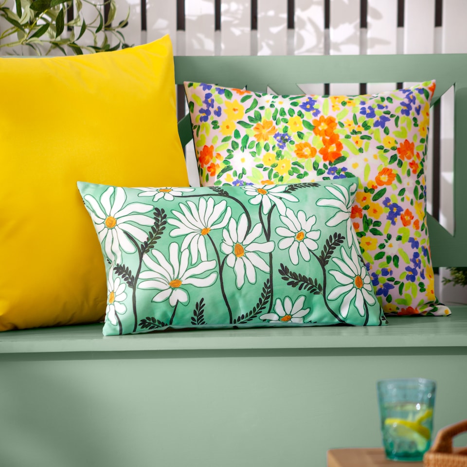 image 1 of Wylder Daisy Fields Floral Outdoor Cushion