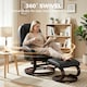 image 4 of HOMCOM Recliner Chair with Footstool, Swivel Recliner Armchair