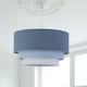 image 1 of First Choice Lighting Gabi Blue Ombre Linen 3 Tier Ceiling Light Shade Blue