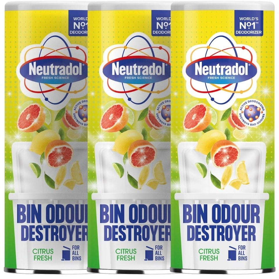 image 1 of Neutradol Odour Destroyer Dustbin Powder Citrus Fresh 350g