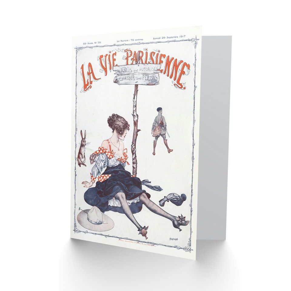 image 1 of La Vie Parisienne Hunter Woman No License France Paris Card