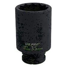 35mm 1/2" Drive Deep Impacted Thin Wall Walled Hub Nut Socket 12 Sided