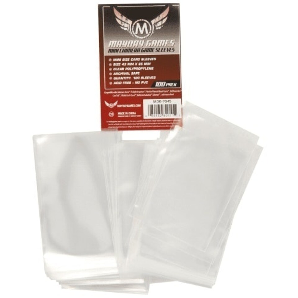image 1 of Mayday Premium 50 Clear USA Chimera Card Sleeves 57.5 x 89mm