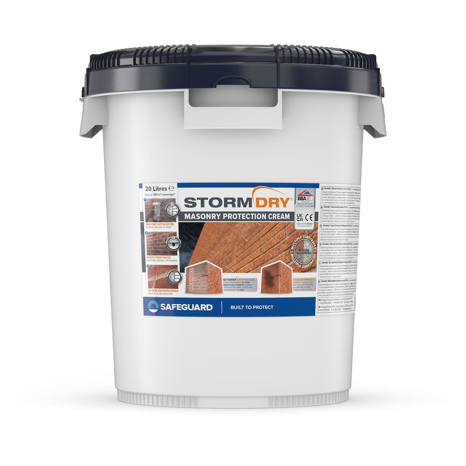 image 1 of Stormdry Masonry Waterproofing Cream (20L) 25-Year BBA Approved Exterior Brick, Stone, Concrete, Stone, Mortar, Sandstone Sealer