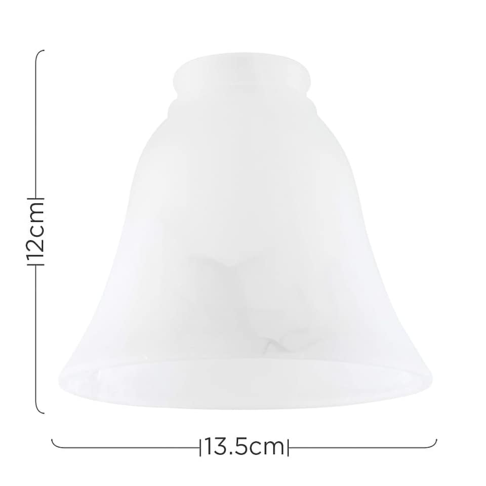 image 1 of ValueLights 3 Pack White Taper Bell Shape Ceiling Pendant Shades | White