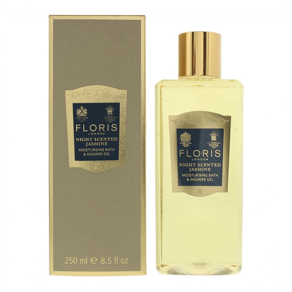 image 1 of Floris Night Scented Jasmine Moisturising Bath And Shower Gel 250ml | Brown | 250ml