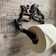 image 6 of Cast Iron Octopus Shaped Loo Roll Holder Store, Wall Dispenser and Wall Hook Set