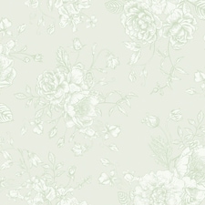 Sample of Romantic Roses Wallpaper in Sage Multi
