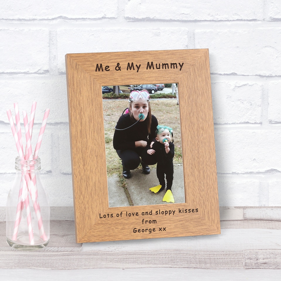 image 1 of Personalised Me My Mummy Wood Picture Frame 7x5 Mothers Day Gift for Mum