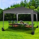 image 2 of MCC Direct Gazebo 3x3 Pop up Grey | Grey | Grey