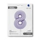 image 2 of Satin Lilac Number 8 Giant Foil Helium Balloon 102cm / 40 in