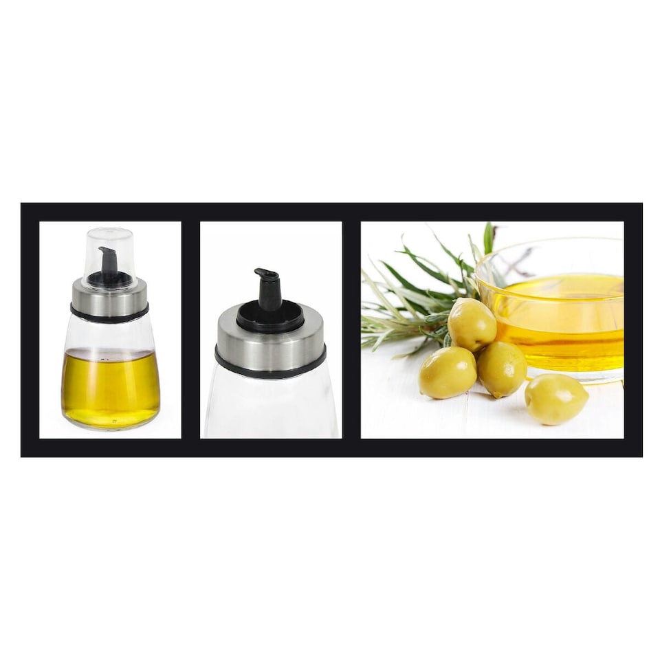 image 1 of Cruet Quttin Transparent Silver Glass 200 ml 6,5 x 6,5 x 12,5 cm (12 Units)