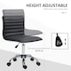 image 3 of HOMCOM Armless Mid-Back Adjustable Office Chair with 360 Swivel Black