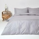 image 2 of Homescapes Grey Egyptian Cotton Stripe Duvet Cover and Pillowcases 330 TC, King Grey