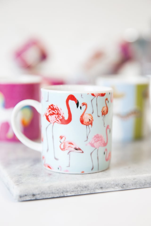 image 1 of KitchenCraft Flamingo Espresso Cups Pack of 6