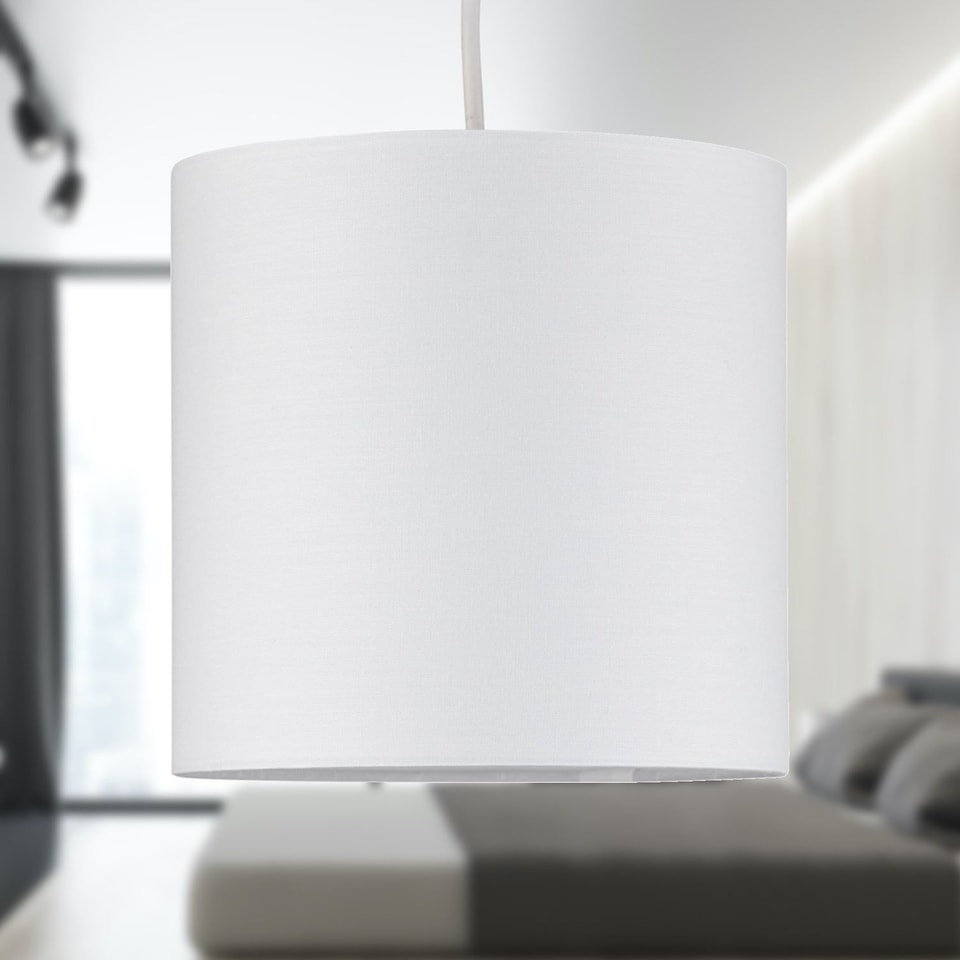 image 1 of Ivory Textured Cotton 17cm Table Lamp Shade | Cream | Small | 1