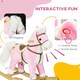 image 3 of HOMCOM Wooden Ride on Horse, Ride on Pony Gift for Ages 3-6 Years - Pink