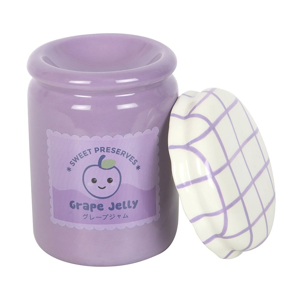 image 1 of Something Different Grape Jelly Jar Oil Burner | Purple | Lavender | One Size | 1