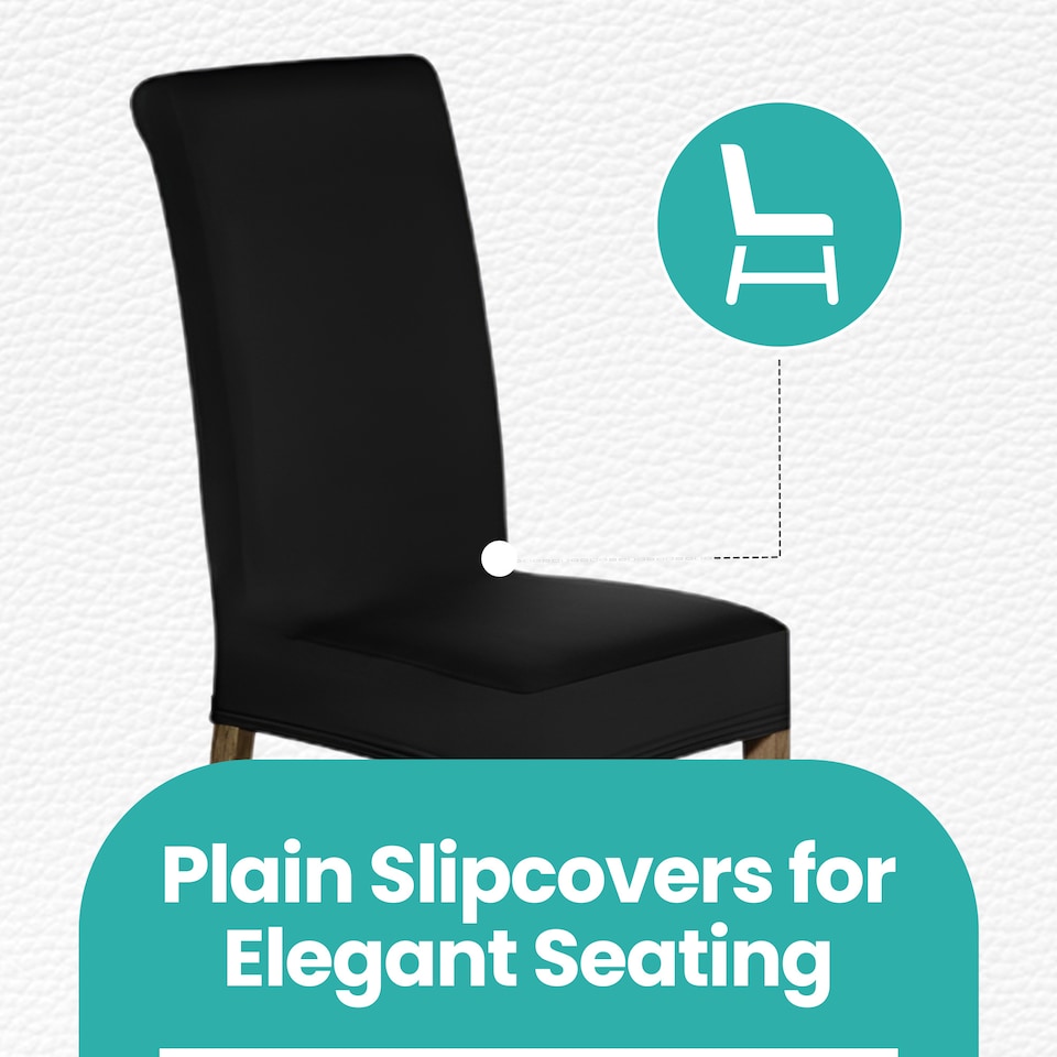 image 1 of High-Back Chair Covers Spandex Stretch, Chair Protective Slipcover