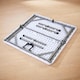 image 3 of Square Folding Table Trestle Camping Party Picnic BBQ Garden Indoor Outdoor White
