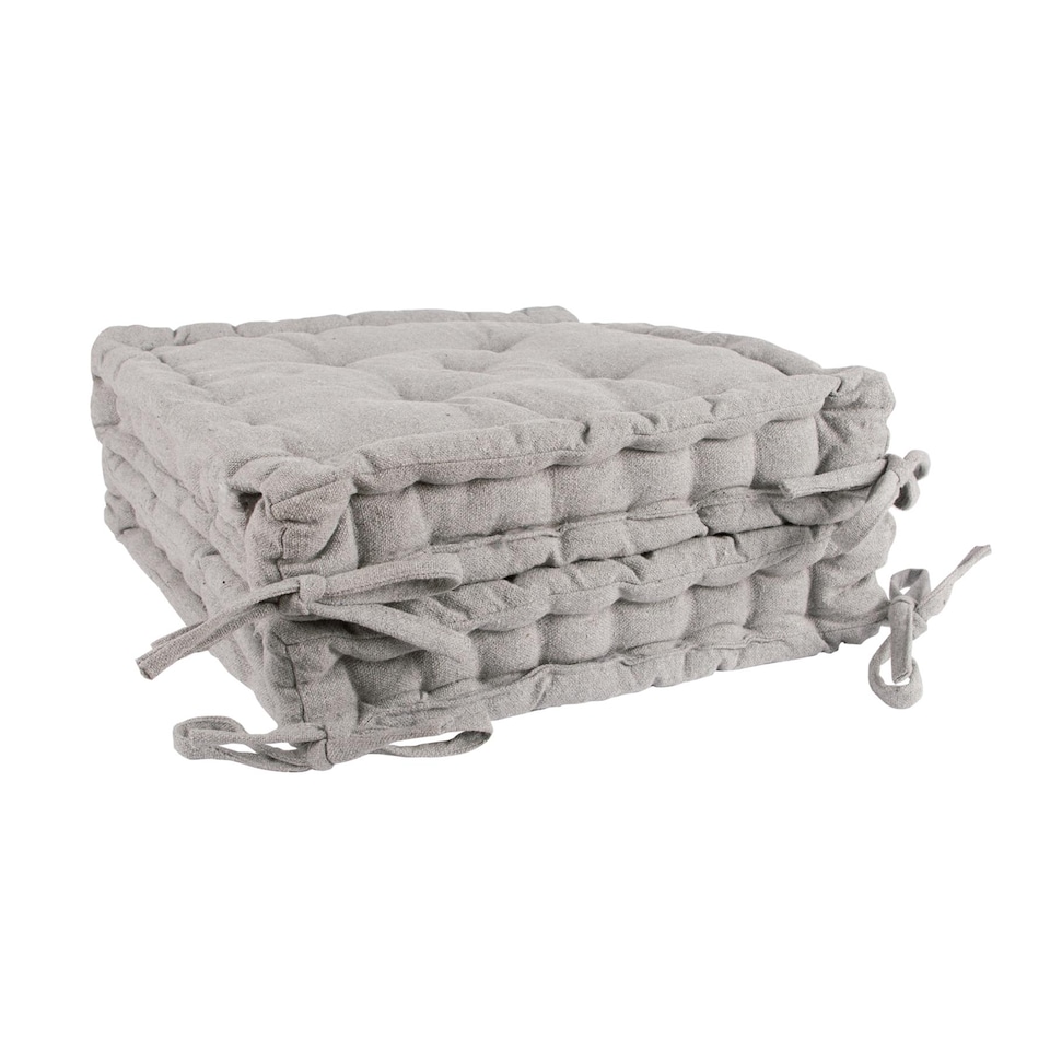 image 1 of Nicola Spring French Mattress Seat Cushions - 40cm - Grey - Pack of 2 | Grey | Grey