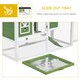 image 5 of PawHut Rabbit Hutch, Guinea Pig Hutch 2 Tiers Outdoor w/Tray & Ramp, Green