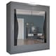 image 1 of Sliding Wardrobes 4U Stylish Wavy Mirror Sliding Wardrobe – 120cm to 203cm, Contemporary Bedroom Storage | Grey | 180cm