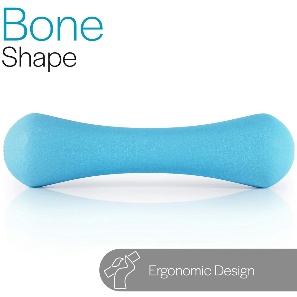 image 1 of Neoprene Bone Dumbbells (1kg)