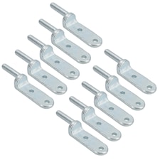 12.5mm Bolt On Gudgeon Tailboard Hinge Pin for Trucks Trailers Zinc Plated 10pc Silver