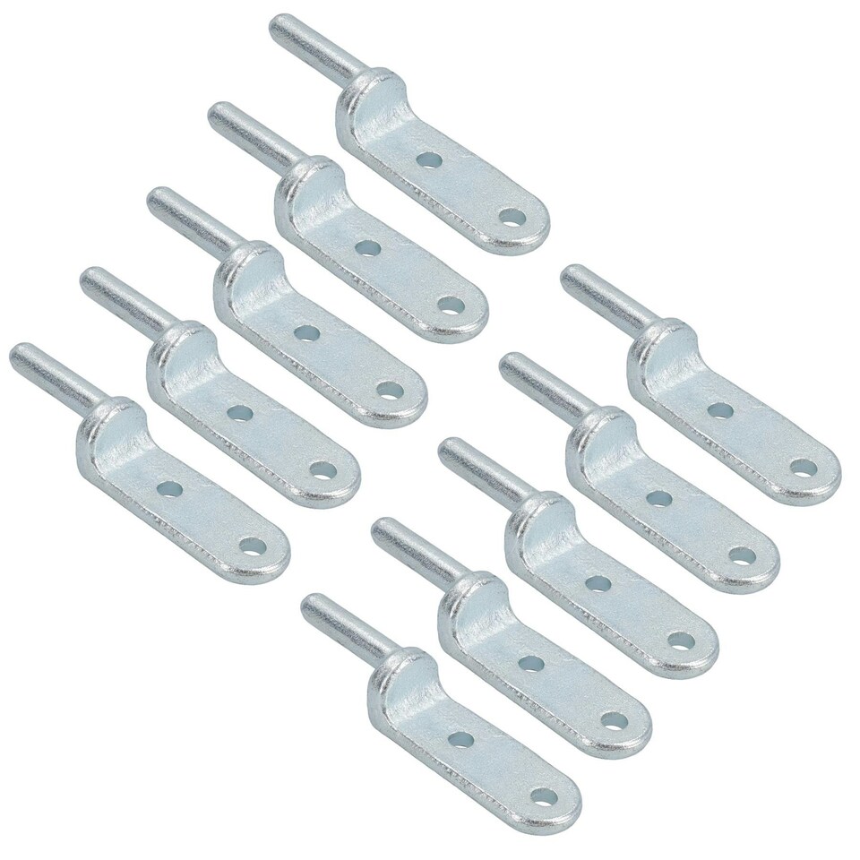 image 1 of 12.5mm Bolt On Gudgeon Tailboard Hinge Pin for Trucks Trailers Zinc Plated 10pc Silver