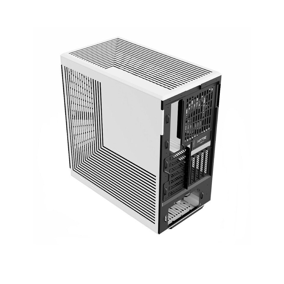 image 1 of HYTE Y40 Modern Aesthetic Panoramic Tempered Glass Mid-Tower ATX PC Case , Black & White - CS-HYTE-Y40-BW
