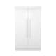 image 1 of Carlton 2 Door Midi Wardrobe in Porcelain Matt (Ready Assembled) | White | Porcelain Matt